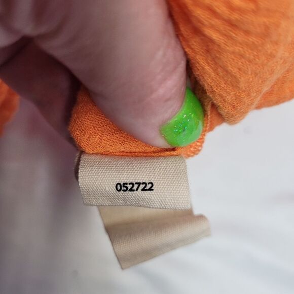 SOFT SURROUNDINGS orange siesta key lettuce edge pointed hem‎ tunic top M - Picture 6 of 8
